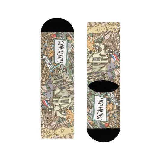 Luxemburg Socks, hand-drawn by Natascha Schwarz