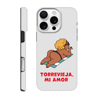 Torrevieja Handyhülle - Die Sonnenanbeterin, handgezeichnet von Natascha Schwarz