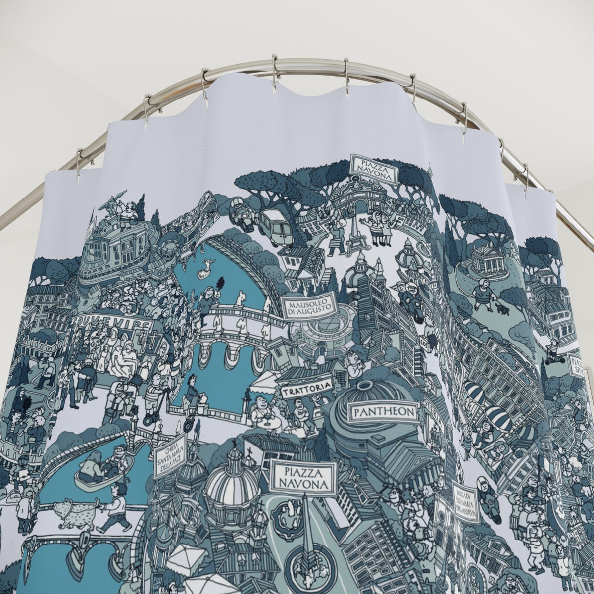 Rom Duschvorhang - Blau, Bild 2