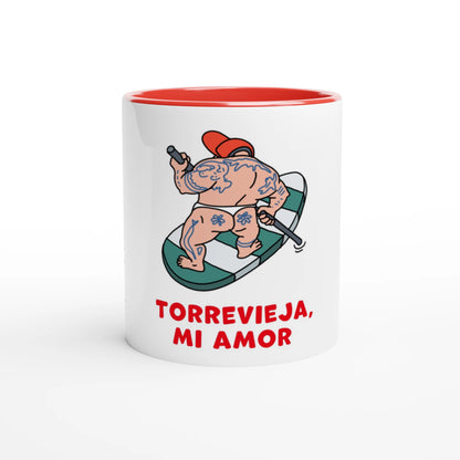Torrevieja Tasse - Der Paddler, handgezeichnet von Natascha Schwarz