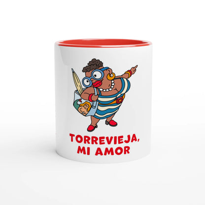 Torrevieja Tasse - Die Touristin, handgezeichnet von Natascha Schwarz