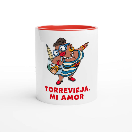 Torrevieja Mug - The Tourist, hand-drawn by Natascha Schwarz