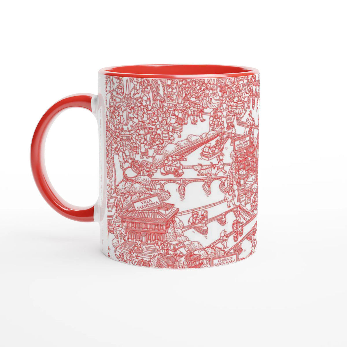 Rome Mug - Red Line, hand-drawn by Natascha Schwarz