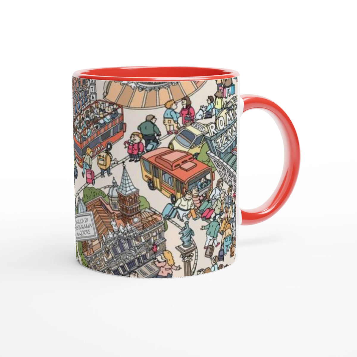 Rom Tasse - Farbedition II, handgezeichnet von Natascha Schwarz