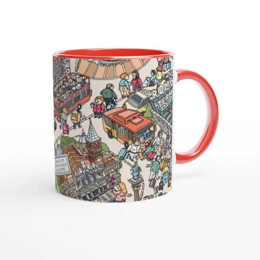 Taza de Roma - Edición Color II, dibujado a mano por Natascha Schwarz