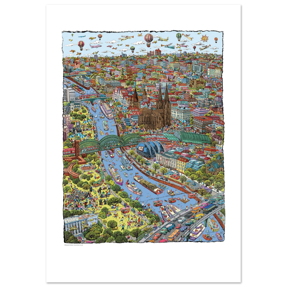 Köln - Das Stadtporträt, handgezeichnet von Natascha Schwarz
