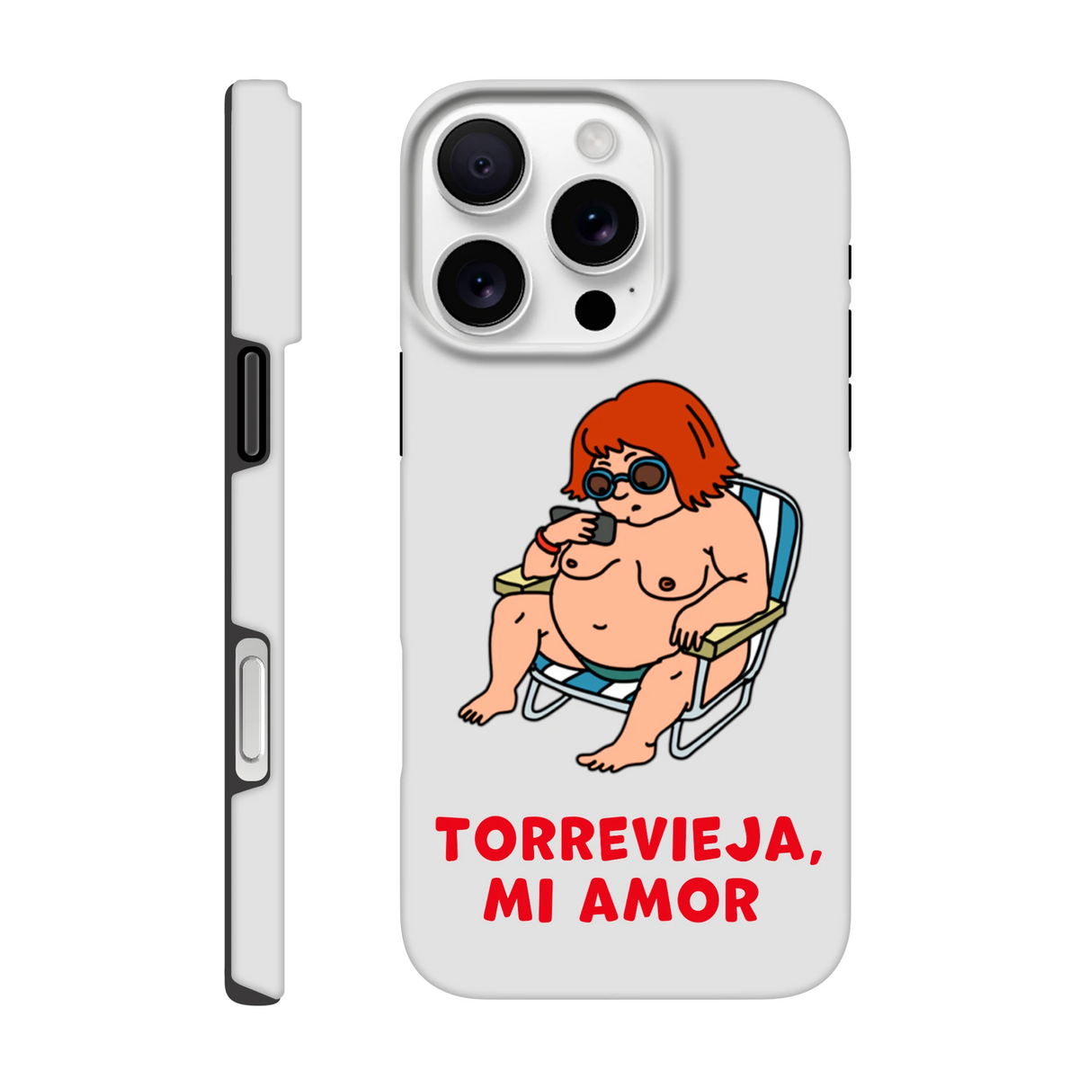 Torrevieja Handyhülle - Der Liegestuhl, handgezeichnet von Natascha Schwarz