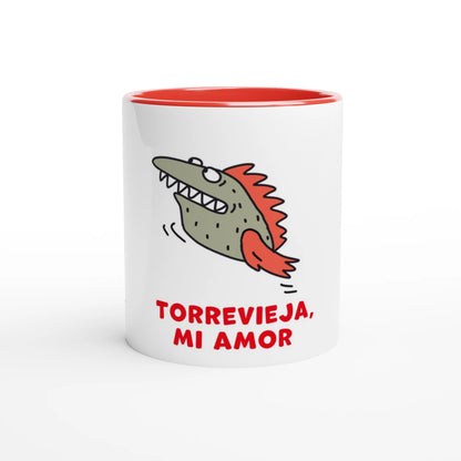 Torrevieja Tasse - Das Seeungeheuer, handgezeichnet von Natascha Schwarz