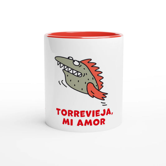 Torrevieja Mug - The Sea Monster, hand-drawn by Natascha Schwarz