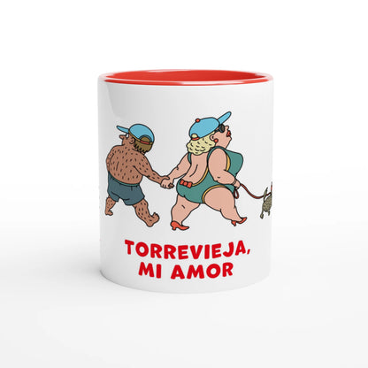 Torrevieja Tasse - Strandspaziergang, handgezeichnet von Natascha Schwarz