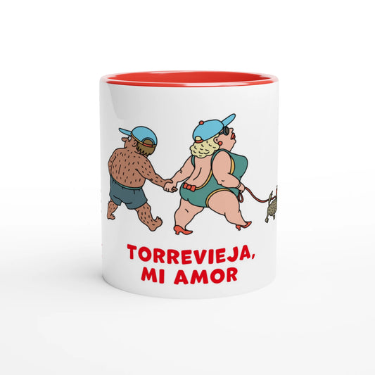 Torrevieja Mug - Beach Walk, hand-drawn by Natascha Schwarz