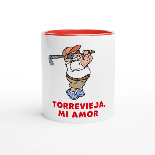 Torrevieja Mug - The Golfer, hand-drawn by Natascha Schwarz