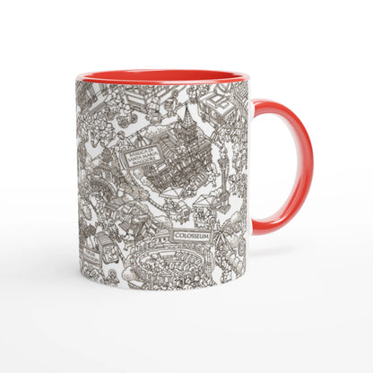 Rom Tasse - Strichzeichnung, handgezeichnet von Natascha Schwarz