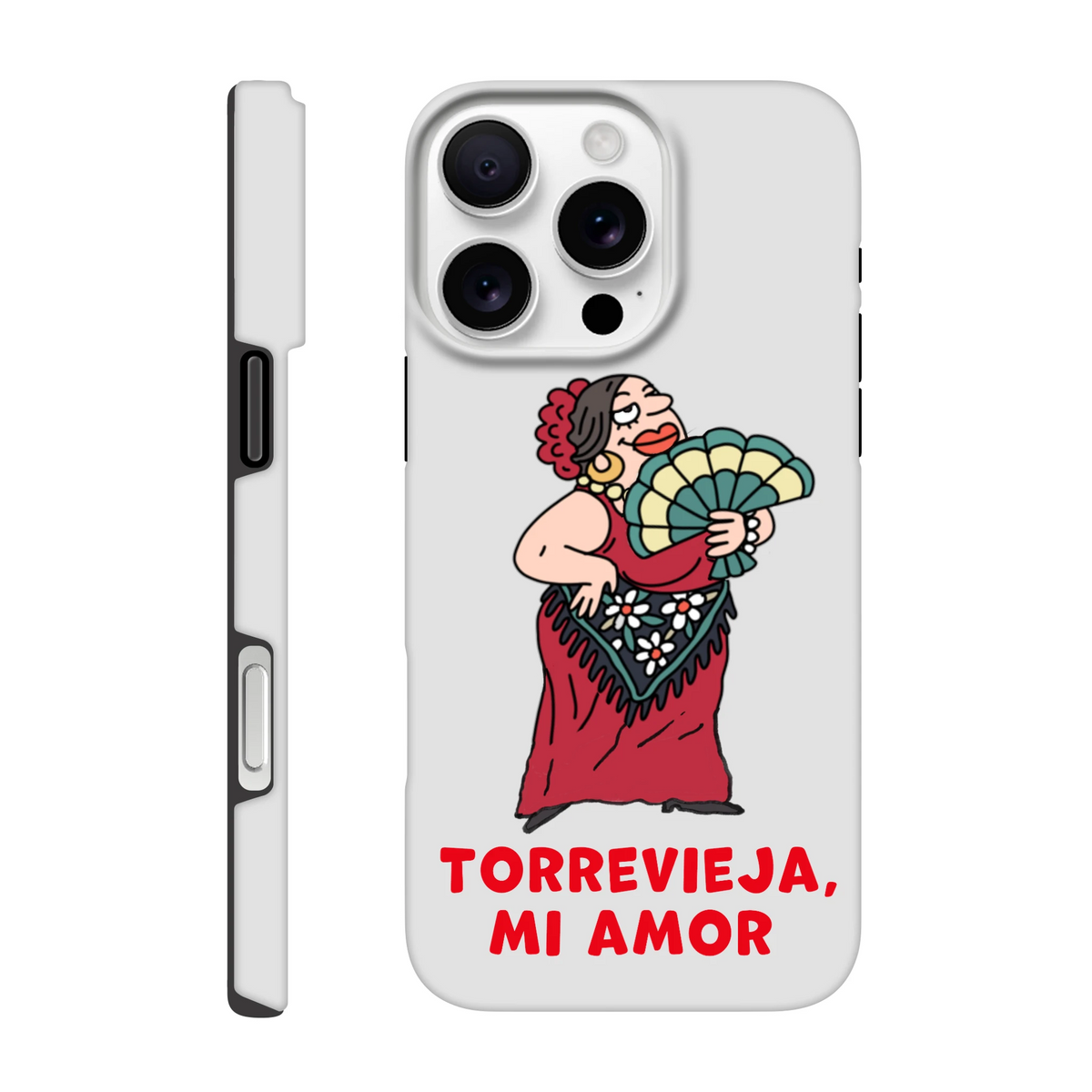 Torrevieja Handyhülle - Die Flamenco-Dame, handgezeichnet von Natascha Schwarz