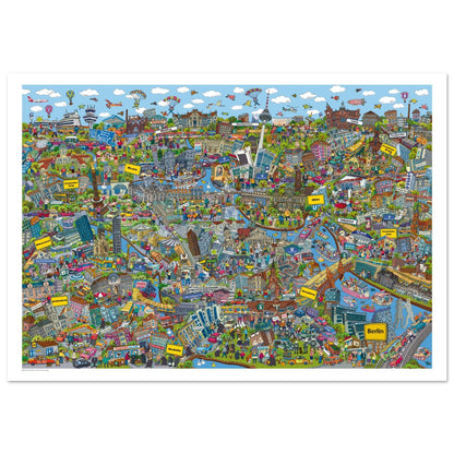 Berlin - The City Portrait, hand-drawn by Natascha Schwarz