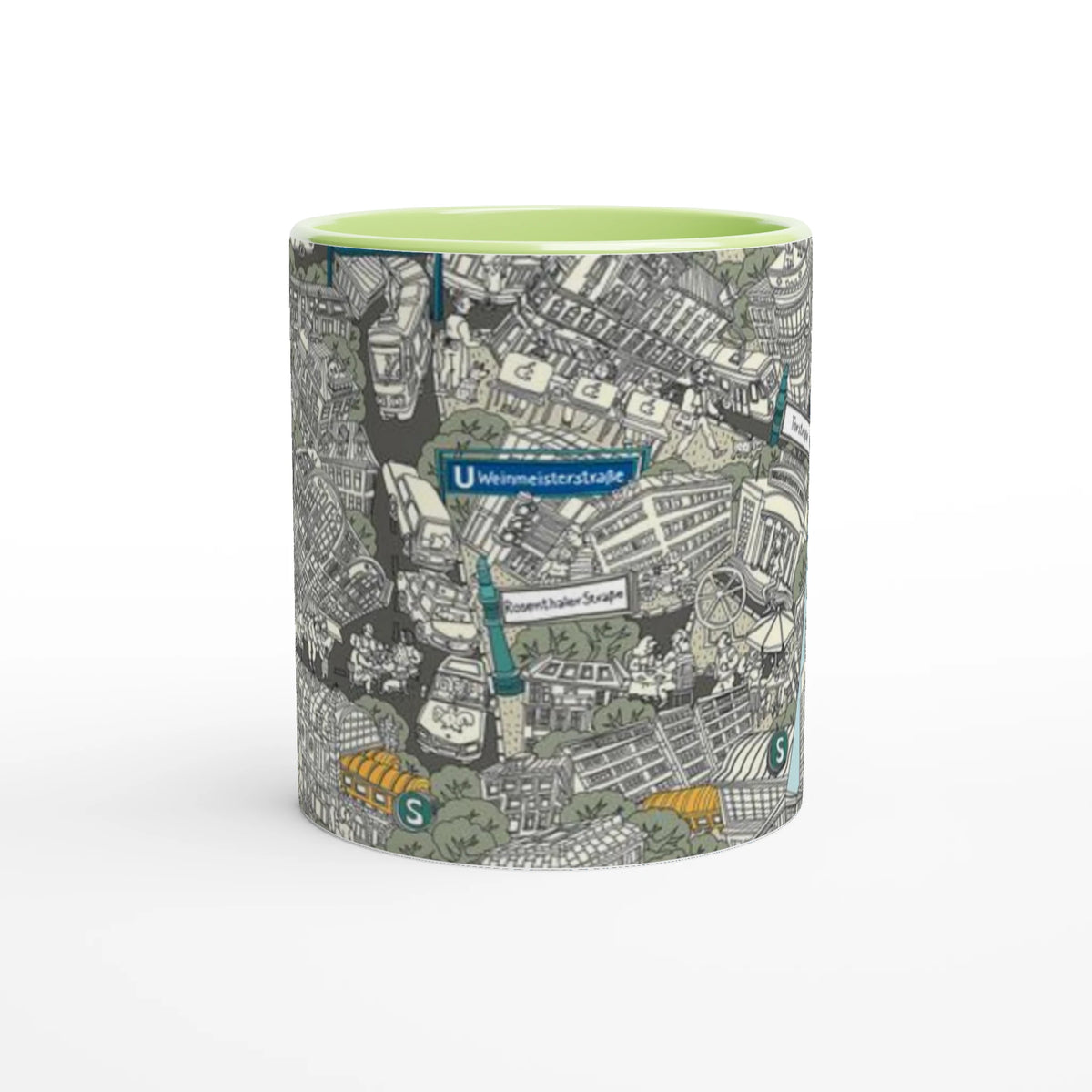 Berlin Mitte Tasse, handgezeichnet von Natascha Schwarz