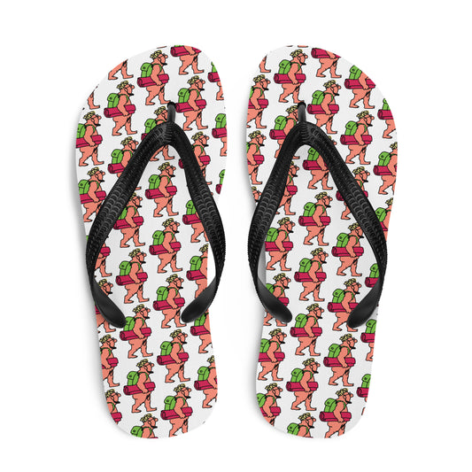 The Bare Yogi Flip-Flops, hand-drawn by Natascha Schwarz