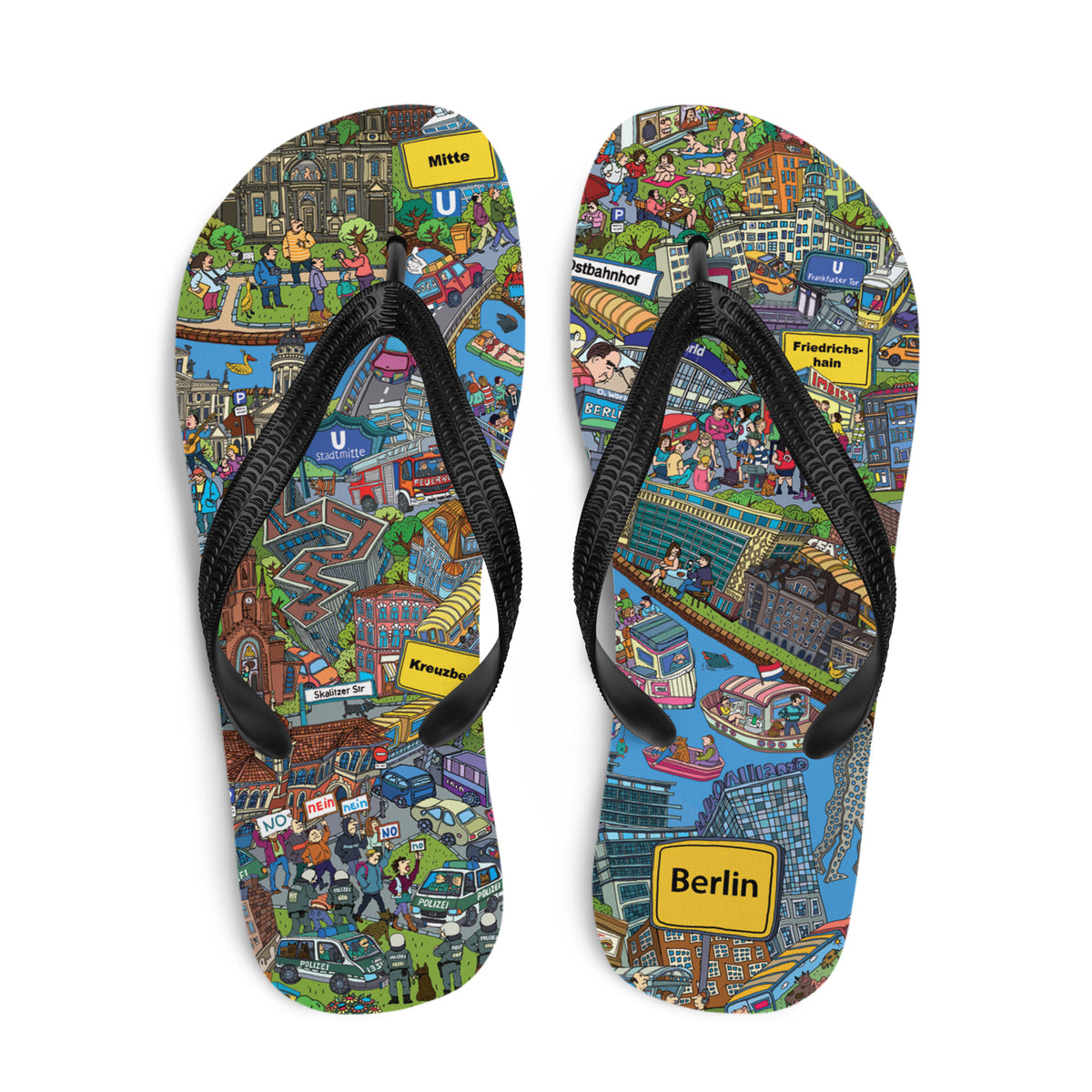 Berlin Flip-Flops, handgezeichnet von Natascha Schwarz