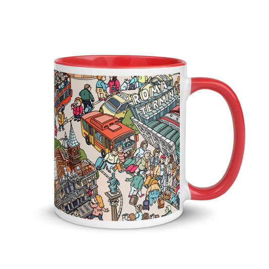 Taza de Roma - Edición Color, dibujado a mano por Natascha Schwarz
